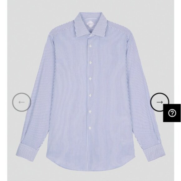 Pal Zileri Stripes blue & white shirt in cotton and linen blend - Picture 4 of 10